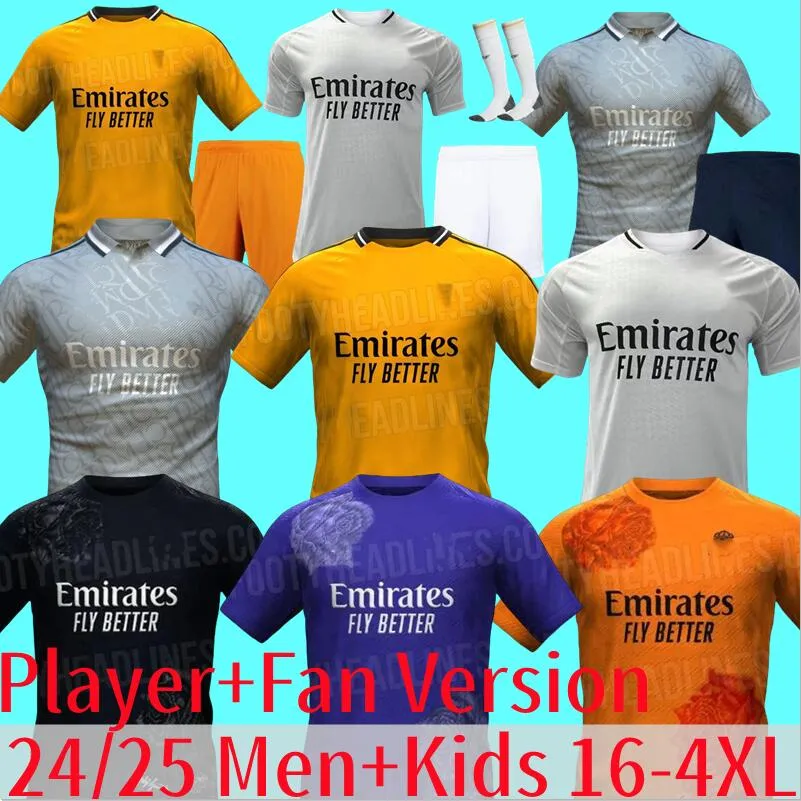 S-4XL MBAPPE Vierde thuisvoetbaltruien 24 25 Fans Player voetbalshirt Vini Jr Tchouameni Modric Valverde 2024 2025 Mannen Kids Real Madrids Bellingham Uniform