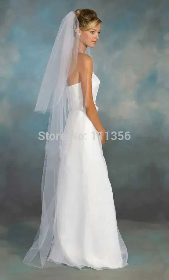 Hair Jewelry White Ivory Black Cut Edge Bridal Wedding Veil Accessories Veils with Comb La Iglesia Blondas Para Velos De_voghion.com