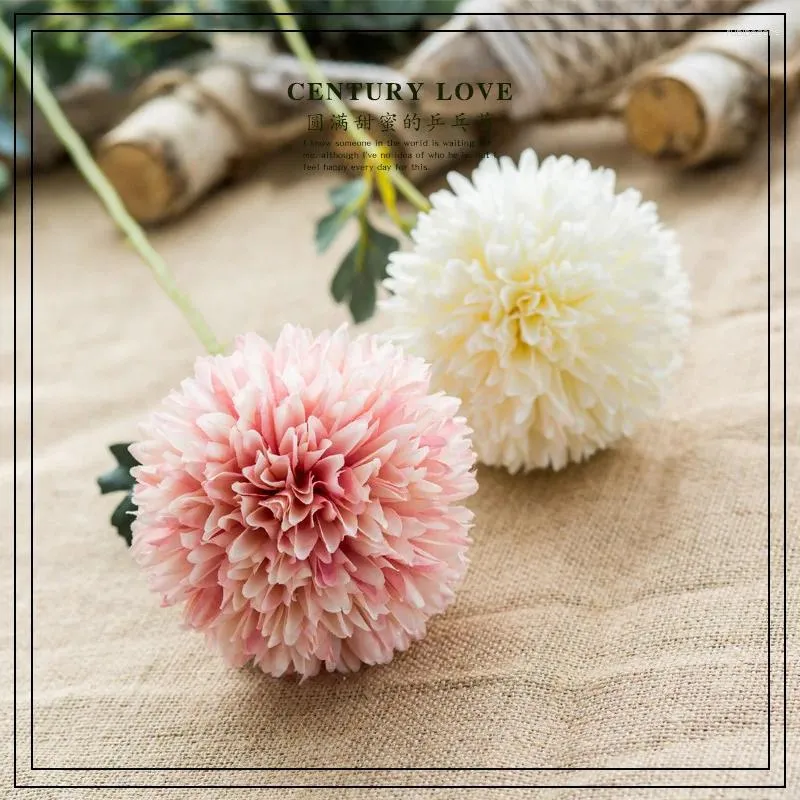 Decorative Flowers Artificial Dried For Autumn Home Decoration Fall Paper Craft Silk White Flower Fleur Fake Plant Garden Yapay Cicek
