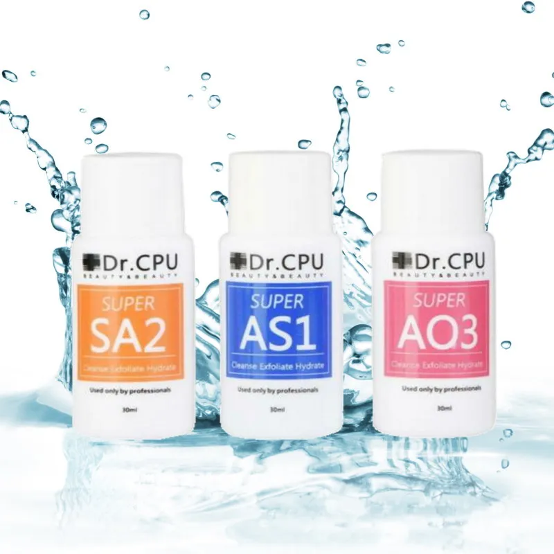 Аква -пилинг раствор вода сыворотка для лица AS1 SA3 AO3 концентрированная жидкость 30 мл для лицевой кожи по уходу за кожей.