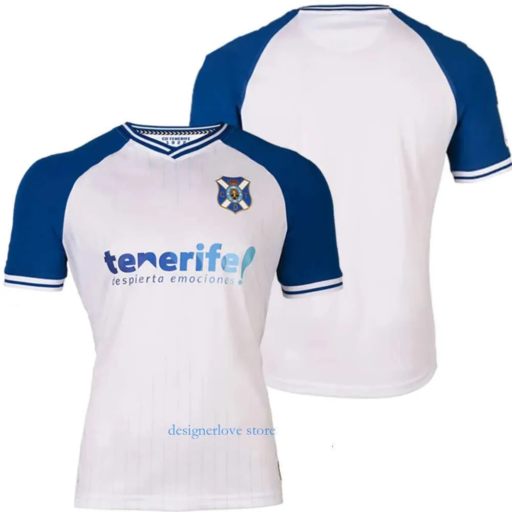 Männer Frauen Tracksuit CD Tenerife Herren Fußball T -Shirts Gallego Zorrilla Mo Dauda Bunuel Romero Sipcic Martinez Home Away Rd Football Hemd Uniformen LOSS SCHNELL