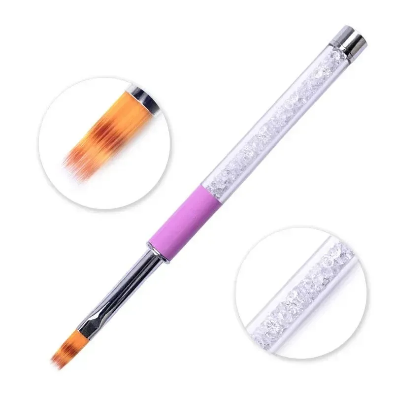 Manzilin Tırnak Geliştirme Araçları Toptan Çivi Fırçası Tutuklu Toz Çubuk Beyaz Pırlanta Tırnak Geliştirme Kalemi Özel Şekli Kalem Ti