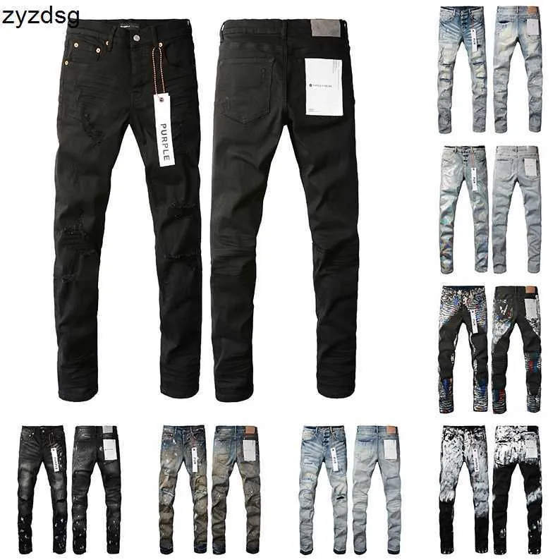 Fioletowe dżinsy dżinsowe spodnie męskie dżinsowe damskie spodnie High1 Wysokiej jakości prosta design retro streetwear swobodny dres dresowy