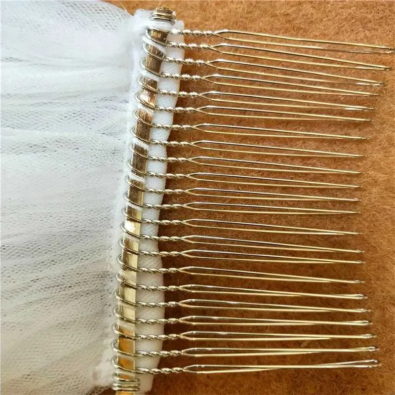 Bridal Veil White Ivory Cathedral Sequin Lace Wedding Accessories_voghion.com