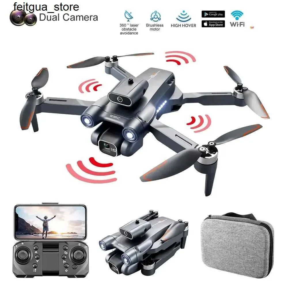 Drones New S1s Mini Drone 4K Professional HD Camera HD 360 degrés Évitement d'obstacles pour la photographie aérienne Motor sans balais pliable quatre hélicoptères S24513