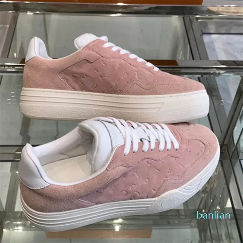 Women Platform Scarpe Plateau Sneakers Groovy Designer Made morbido Colf Suede Emudo Distinto EMED EMED TRIM OVERSIZE ICONICO FLOWER FAINT FORESSI