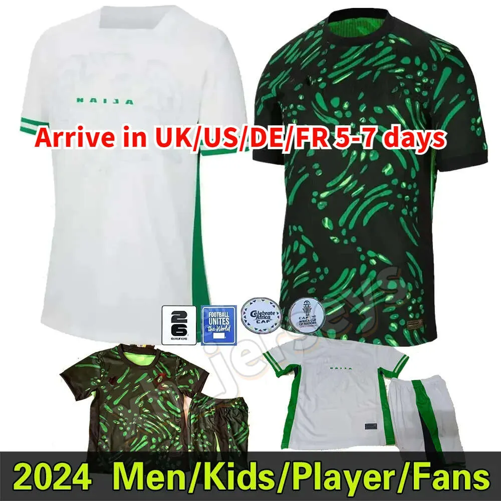 2024 Jerseys de futebol masculino da seleção da Nigéria Mike ekong iheanacho awaziem home futebol camisetas uniformes adultos