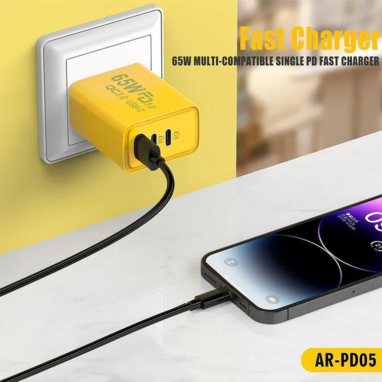 65W Chargeur USB 3 ports PD Type C Chargeur de charge rapide EU US Adaptateur de fiche Pobine Power Alimentation CHARGE RAPIDE QC3.0 Chargeur mural de téléphone mobile pour iPhone Samsung Xiaomi