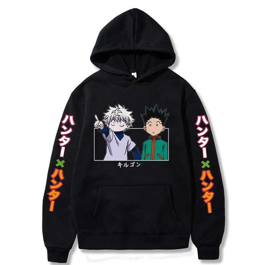 Men's Hoodies Sweatshirts Hunter X Hunter Japan Anime Men Women Hoodies Harajuku Gon Killua Print Plus Size Sweatshirt Unisex Autumn Winter Strtwear T240510