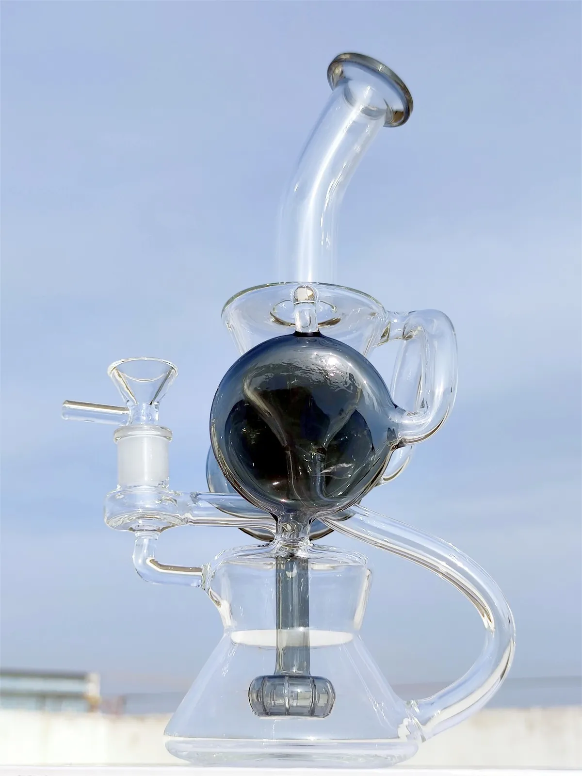 11 inch twin wiel multi -color fab ei multi -kleuren waterpijp glazen bong dabber rig recycler pijpen water bongs rookpijp 14 mm vrouwelijk gewricht