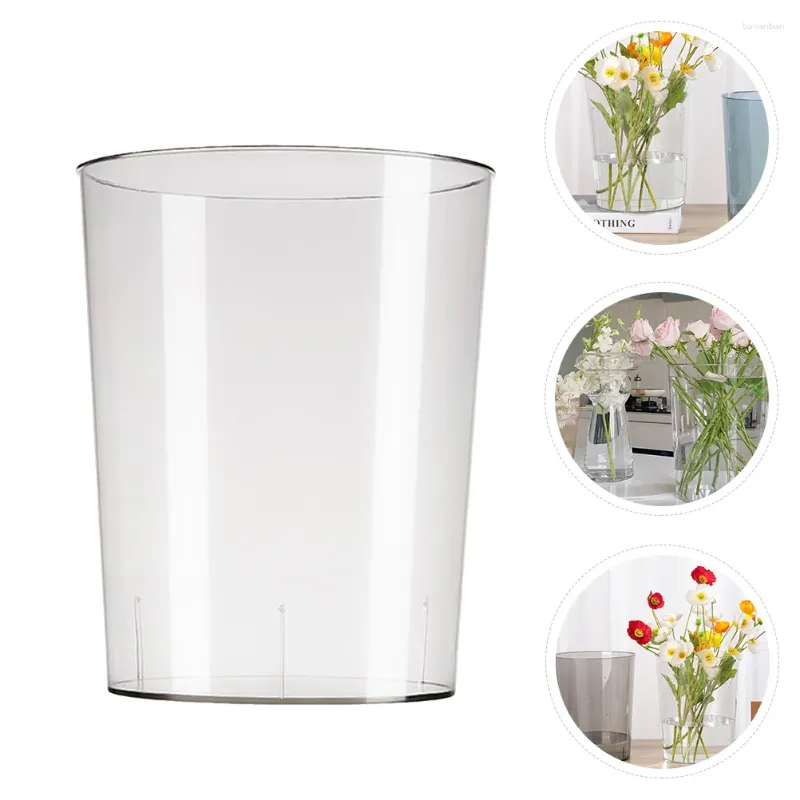 Vases Decorations Waking Flower Bucket Shop Barrel Container Flowers Make Multi-purpose Acrylic Transparent Plastic