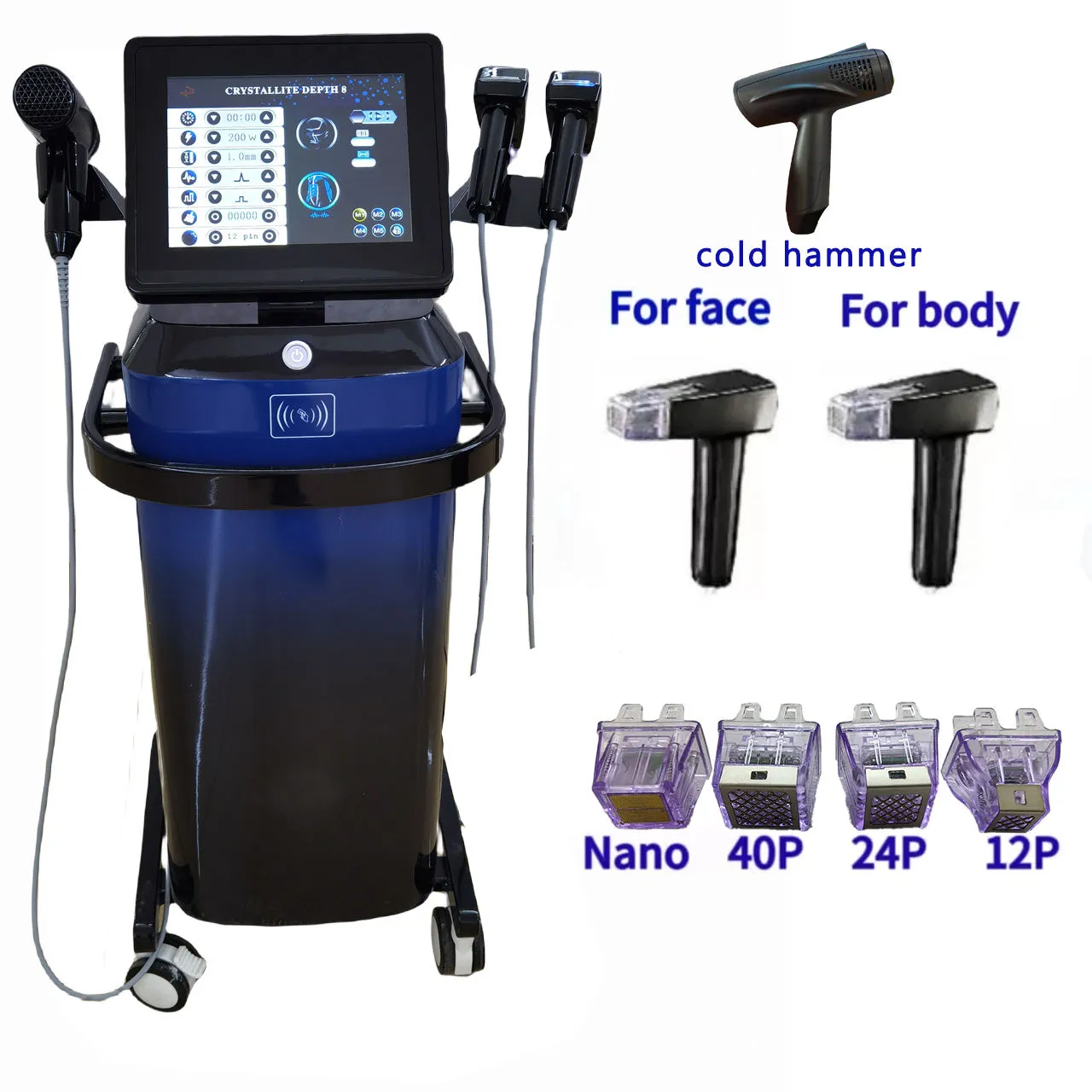 Cold Hammer Morpheus8 RF Microneedling Fractional Wrinkle Removal Treatment Machine Radiofrecuencia Skin Rejuvenation for Face And Body