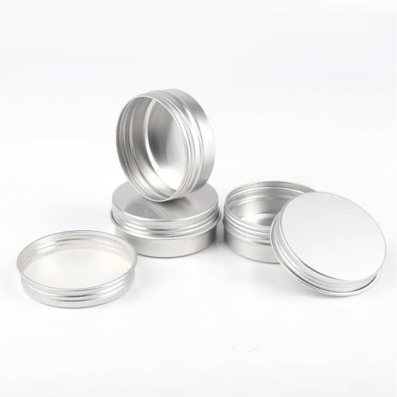 60 ml lege aluminium cosmetische containers dozen POT LIP BALM ALUMINIUM JAR TIN VOOR CREAMS OVERSFICT Hand Cream verpakking VKKQW MLERW