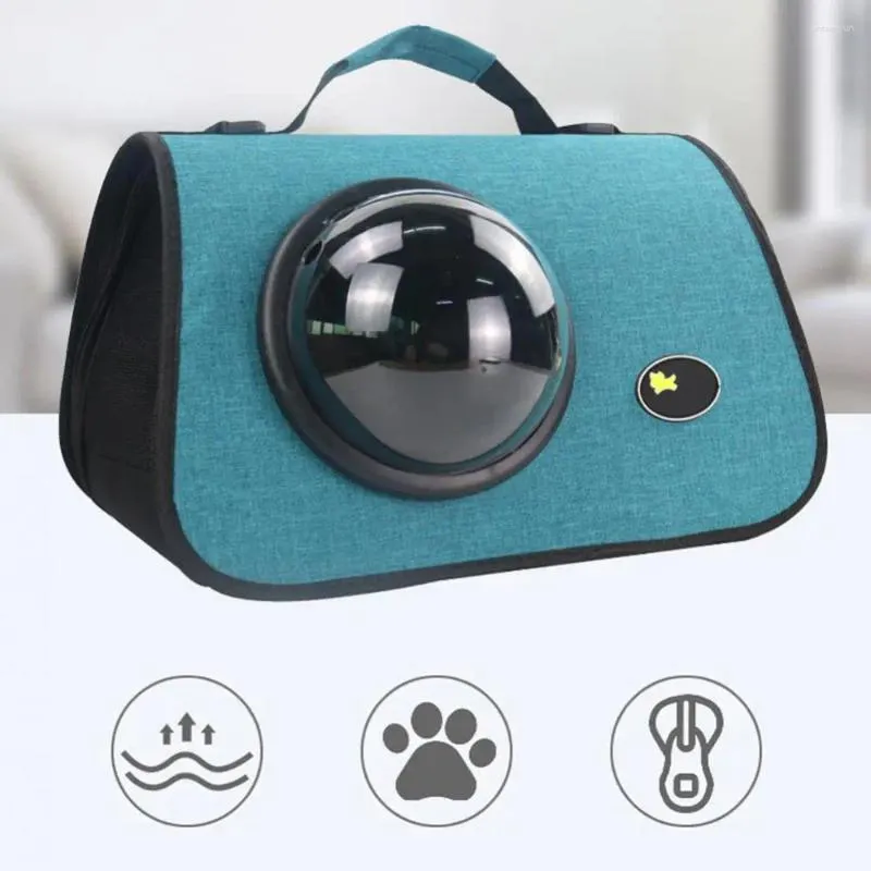 猫キャリア通信可能ポータブル折りたたみ式ペット犬旅行キャリアキャリアバッグスペースハンドバッグ