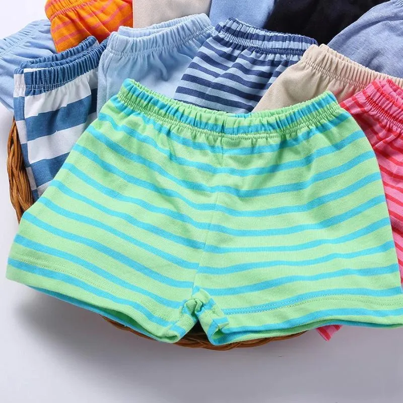 Pantaloncini per bambini e le mutande da ragazza boxer estate morbide pantaloni per bambini in cotone strisce di colore solido