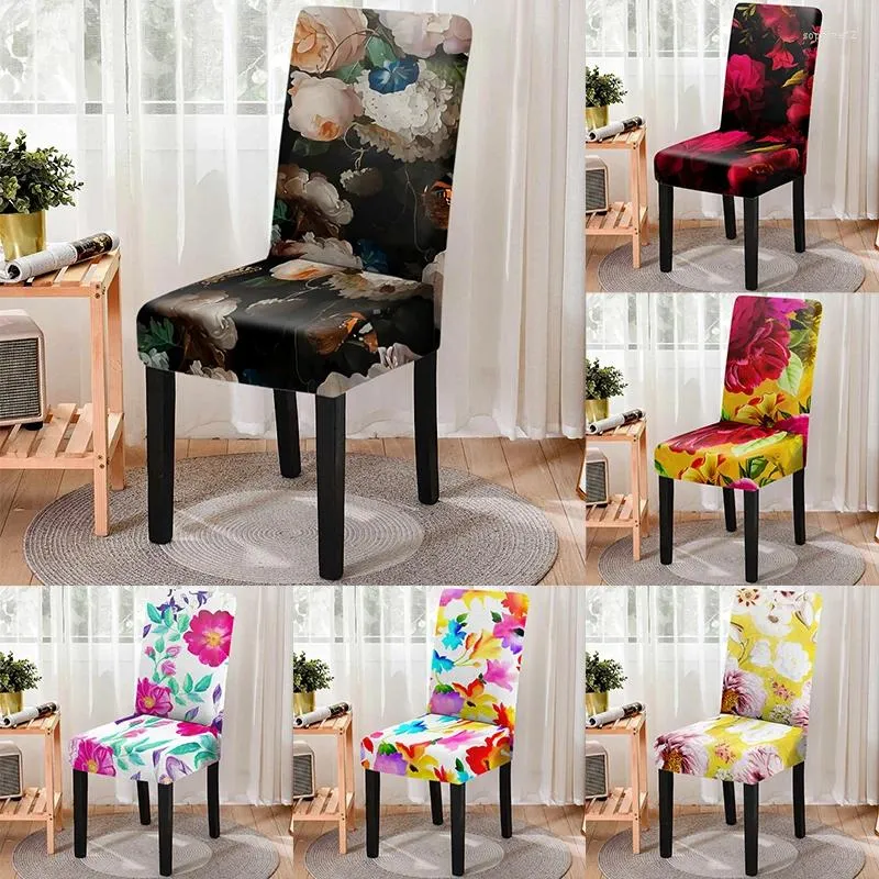 Stol täcker pastoral stil blommigt mönster kök möbler sittdyna avtagbart middagsbord och stolar fundas para sillas