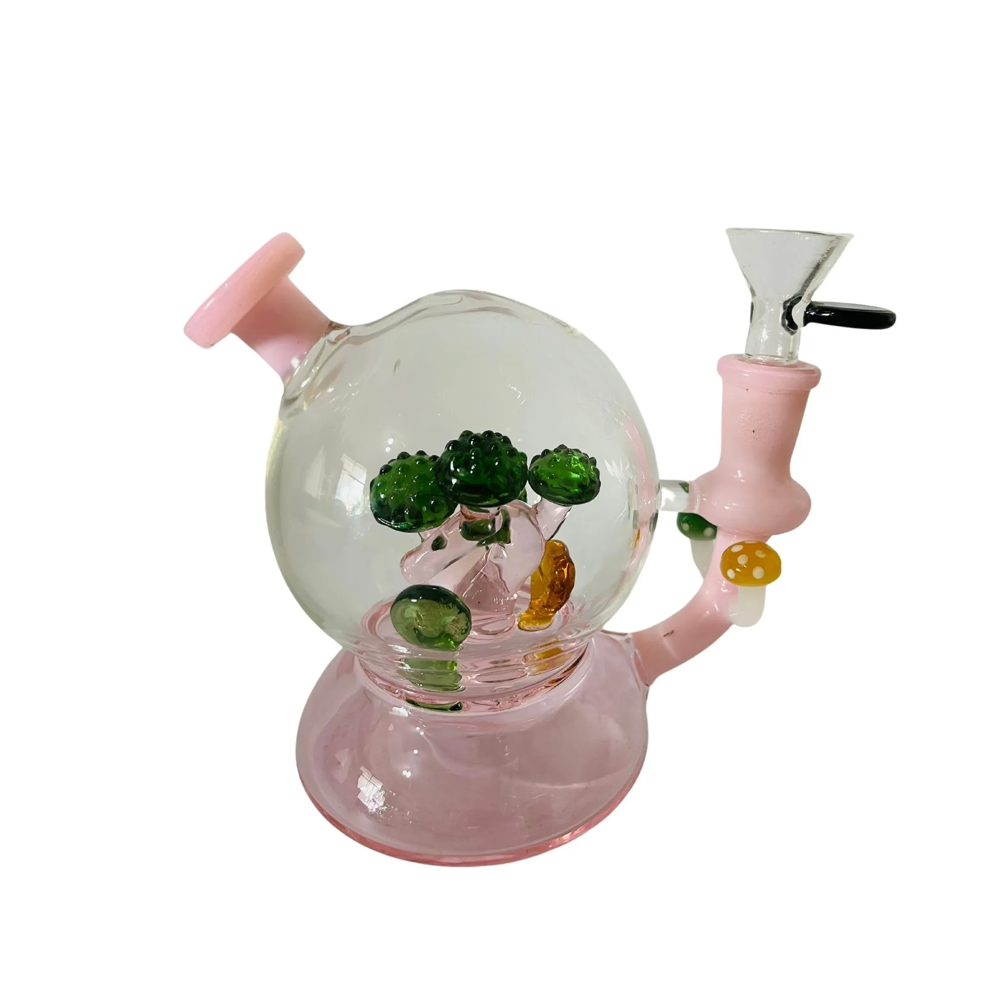 Arbre rose vert arbre perc verre bangs bubbler hookahs recycler dab grée pipes à eau avec un tabac de 14 mm