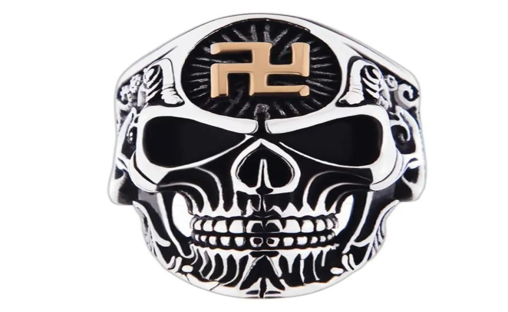 Anel Big Skull de aço inoxidável para homens de joias vintage anéis de alta qualidade anéis para 69440438803435
