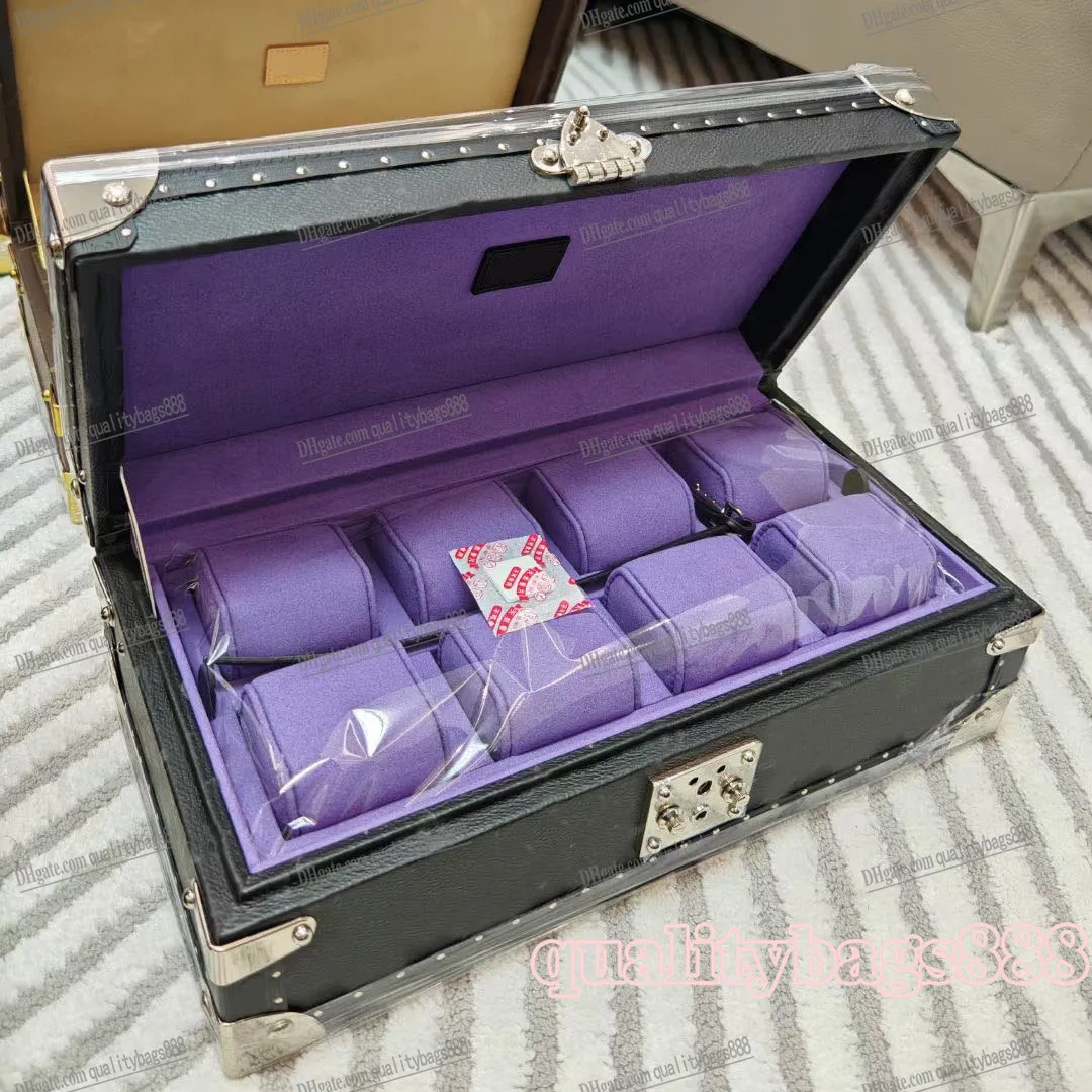 Новая кофрет -поливалентная ювелирная коробка роскошная дизайнерская сумка Volt кожаная часовая коробка 8 мужчина часы для организатора шкафа шка