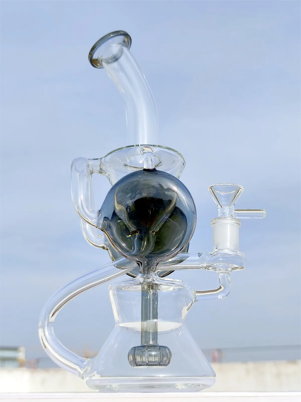 11 inch twin wiel multi -color fab ei multi -kleuren waterpijp glazen bong dabber rig recycler pijpen water bongs rookpijp 14 mm vrouwelijk gewricht