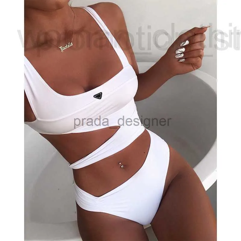 Projektantka damskich projektantów strojów kąpielowych seksowne białe stroje kąpielowe Kobiety wycięte push upnie kostium kąpiel