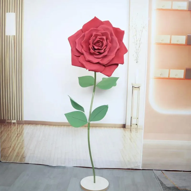 Dekoracyjne kwiaty gigantyczne pianki pianki róży róży scena scena