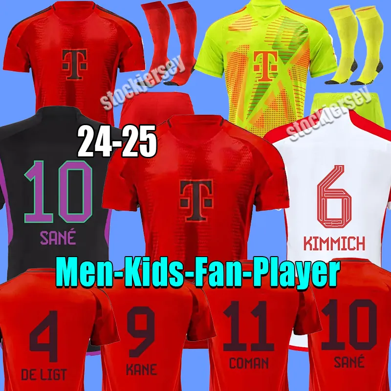 24 25 Soccer Jersey Sane 2024 Shirt Football Goretzka Gnabry Camisa de Futebol Men Kids Kits Kimmich Fans Joueur 50th Bayern Oktoberfest Kit Neuer Kane Tel Munich