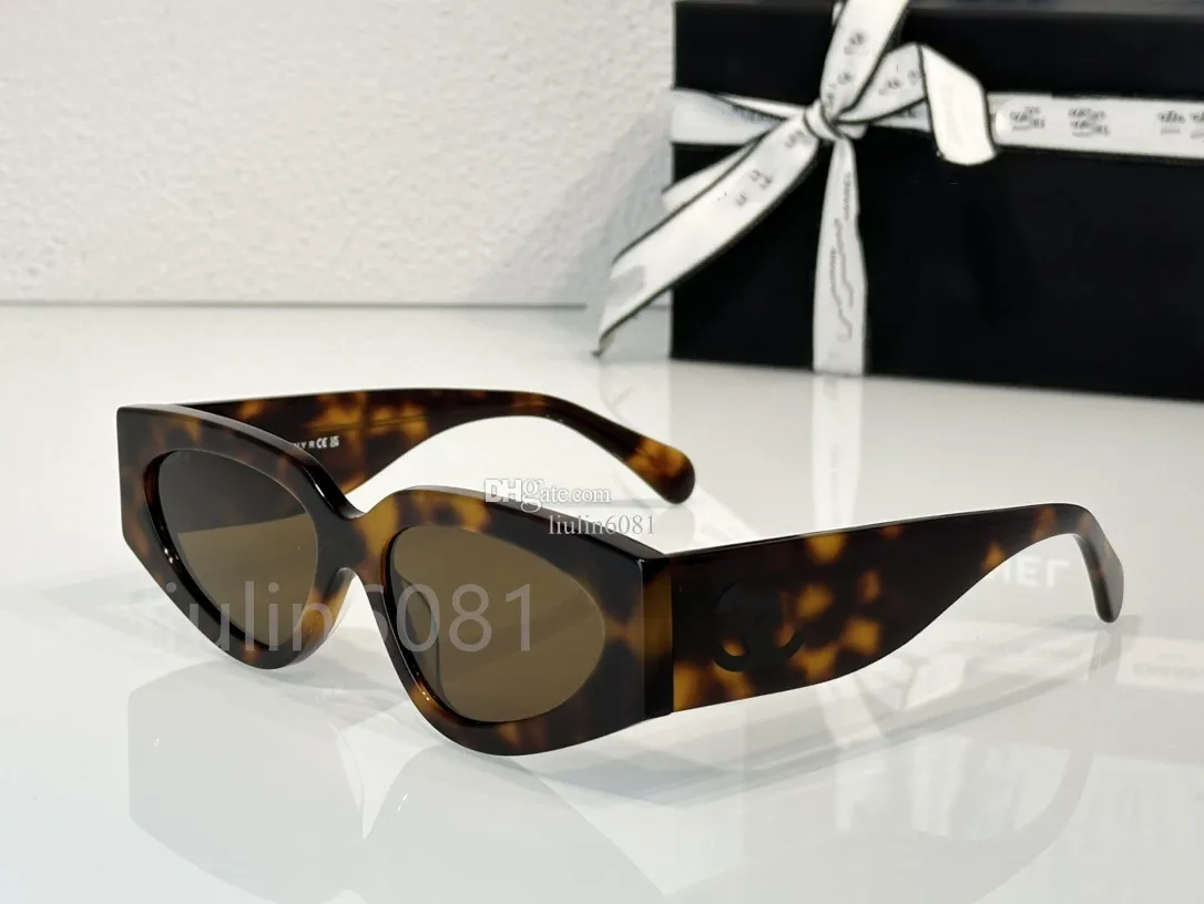 Triangle Cat Eye occhiali da sole 60600 occhiali da sole designer per donne lenti marroni di alta qualità di alta qualità classico unisex retrò unisex guidando anti-UV400 canale
