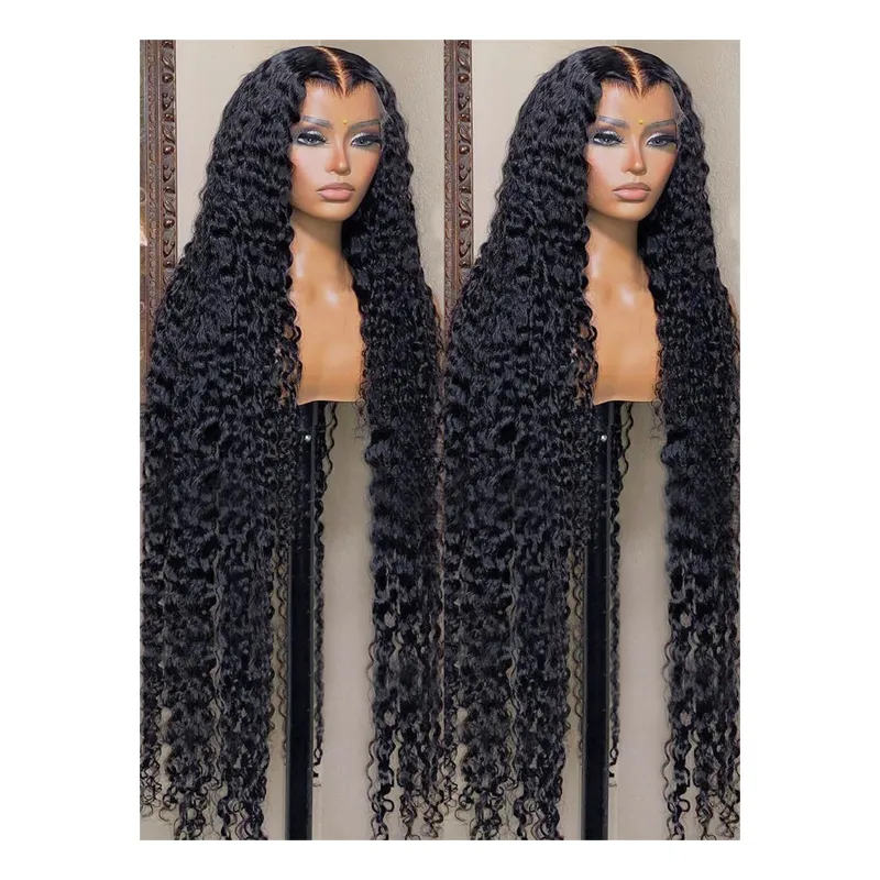 Perruque Brésilienne HD Lace Front 613 Blond Miel - Bouclée Deep Wave 30 Pouces, Cheveux Humains