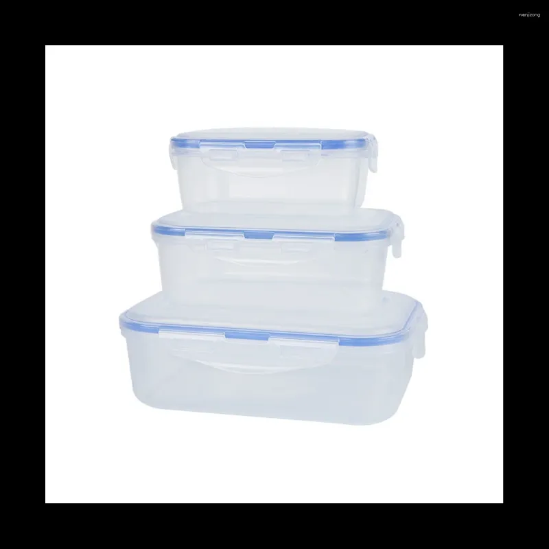 Bouteilles de rangement 3pcs Boîte à lunch en plastique pour enfants