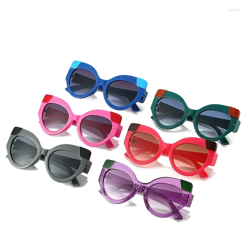 Lunettes de soleil Vintage Cat Eye Women Designer Fashion Sun Glasses Femme Eyewear UV400 Gafas de Sol Mujer