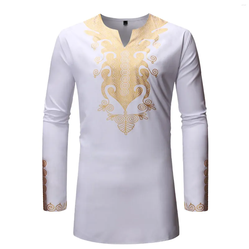 Men's Casual Shirts Mens Abaya Thobe Arabic Longline T Henley Kaftan Banded Plain Gown Muslim High Quality Cotton Shirt