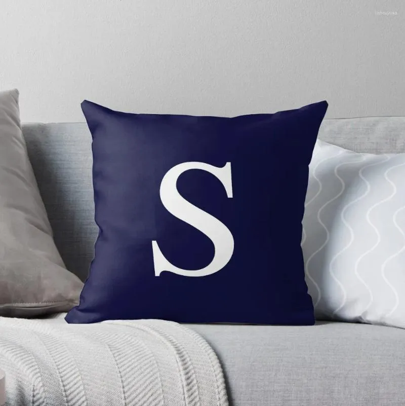 Kudde Navy Blue Basic S Throw Dekorativ för lyxiga soffaomslag