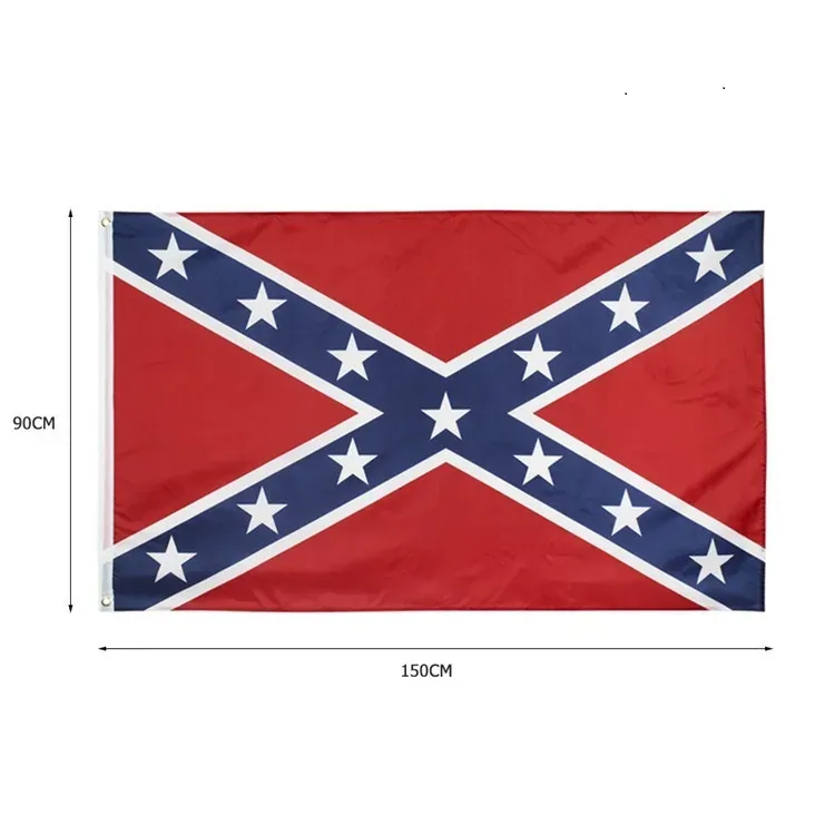 Confederate Rebel Civil War National Polyester Gedrukte vlag 5x3ft 75d LL