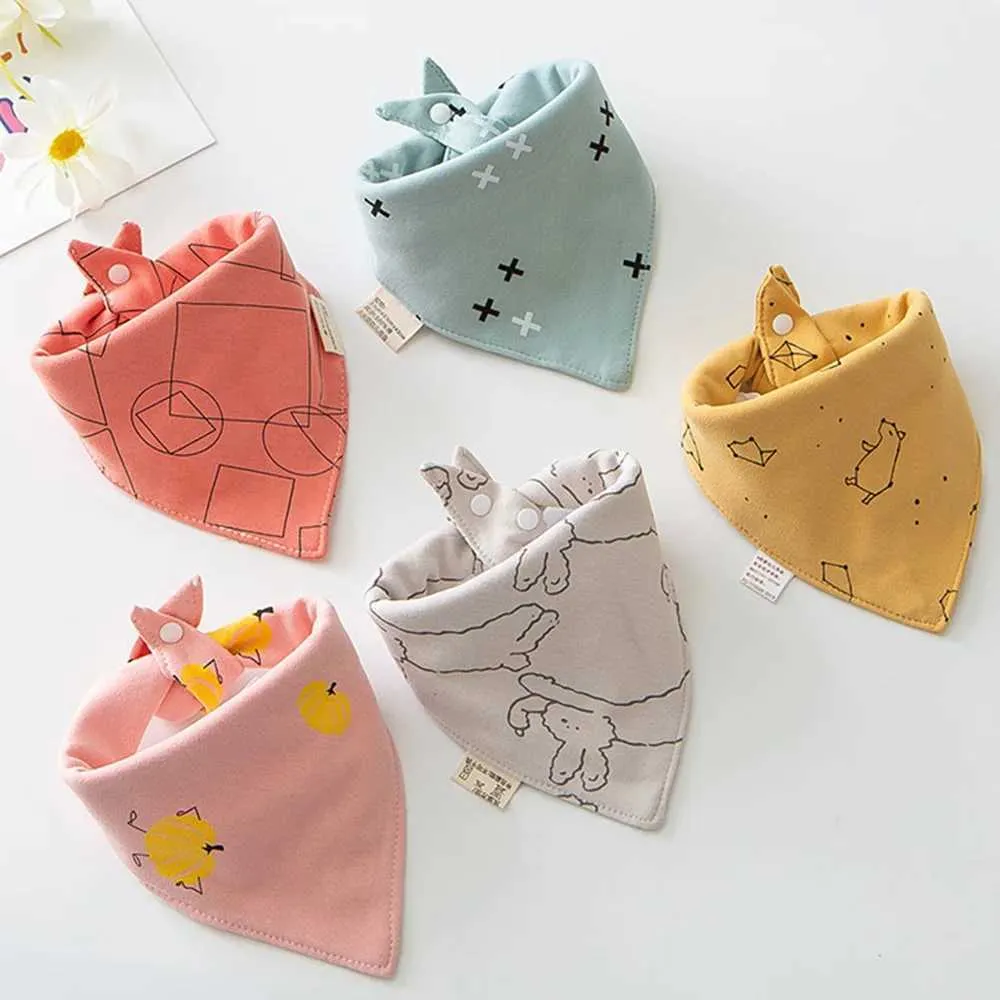 Bibs Bürek Bezleri 5 Bebek Önlükleri Pamuk Yumuşak Bebek Besleme Havp Kumaş Damağı ve Diş Tükürük Havlusu Yenidoğan Aksesuarları Bandana Önlükleri D240513