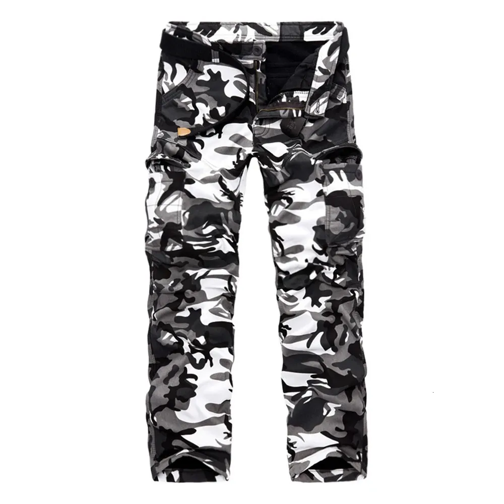 Pantalones de caza de camuflaje para hombres de Hohigh CALIDAD Ejército de múltiples sin cinturón 240430