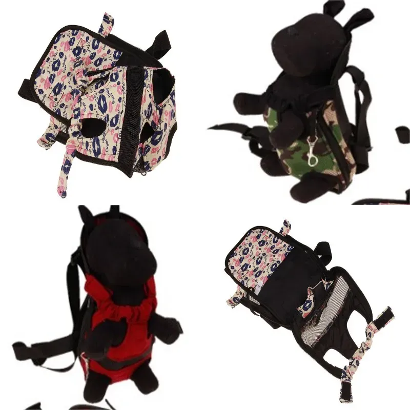 Huisdier drager rits hondendragers draagbaar flexibel ga lip print rucksack ventilatie stretch benen honden rugzak camouflage nieuw 17 3DK c2