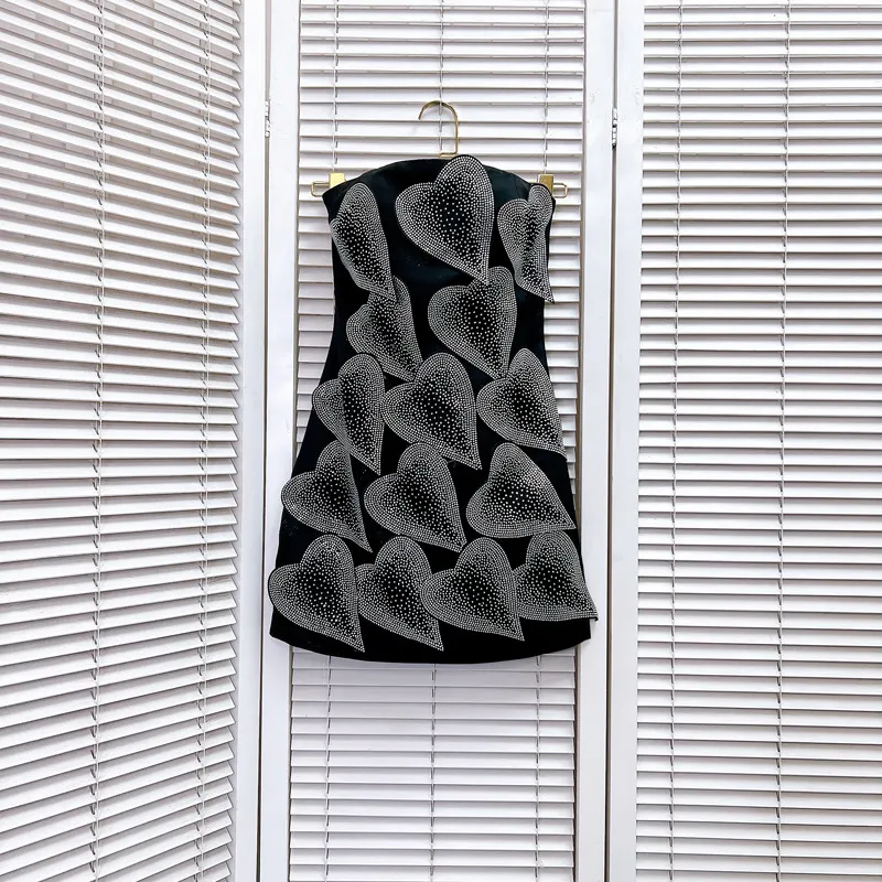 409 xxl 2024 Milan Runway Dress Frühlings Sommerhälfte über kniemarch schwarzem fester Marke gleiche Art Damen Kleid Fashion hochwertiger Louxi