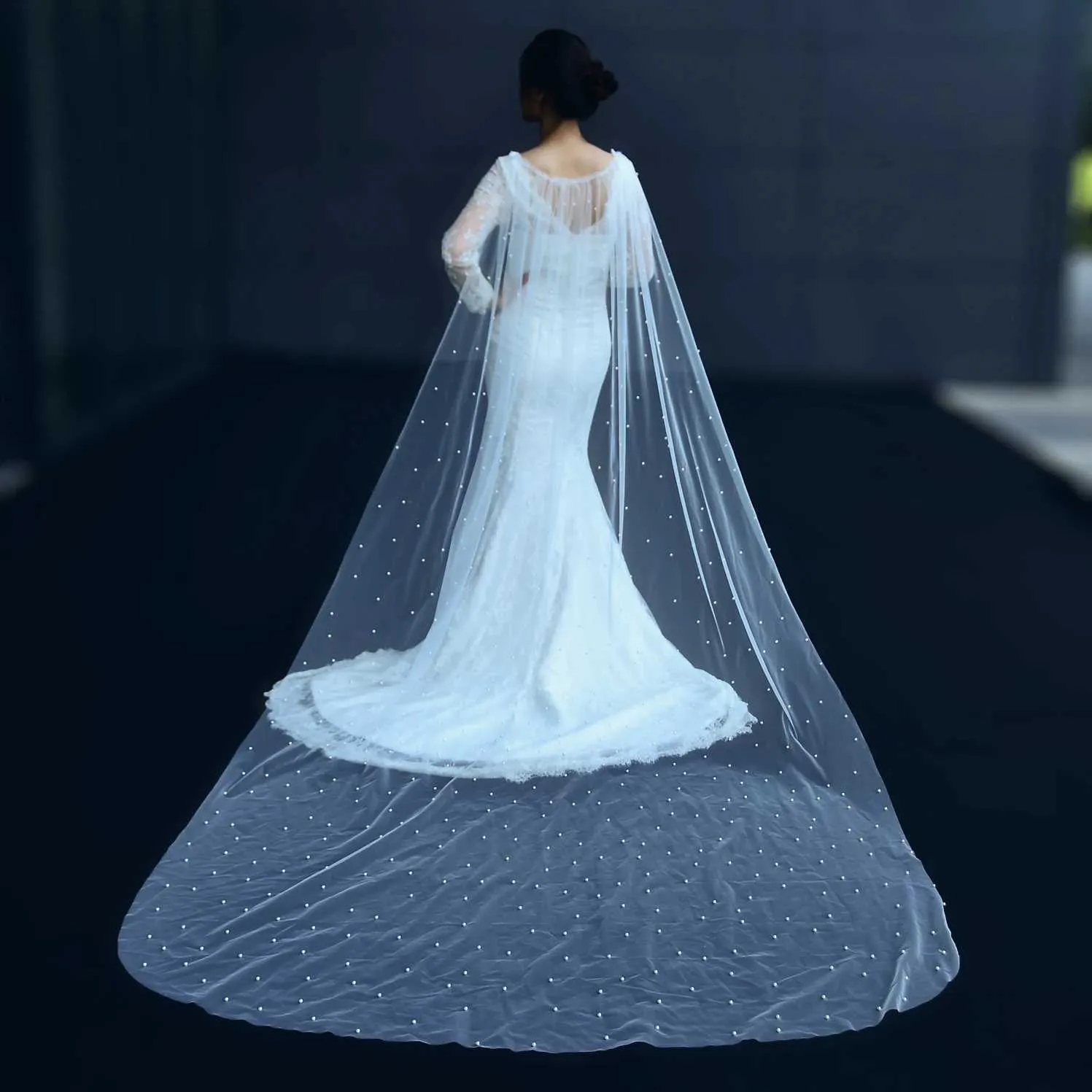 Bijoux de cheveux boléro pour femmes, voile de mariée couvre les épaules pour la mariée, accessoires de mariage, Cape châle, Cape de soirée douce_voghion.com