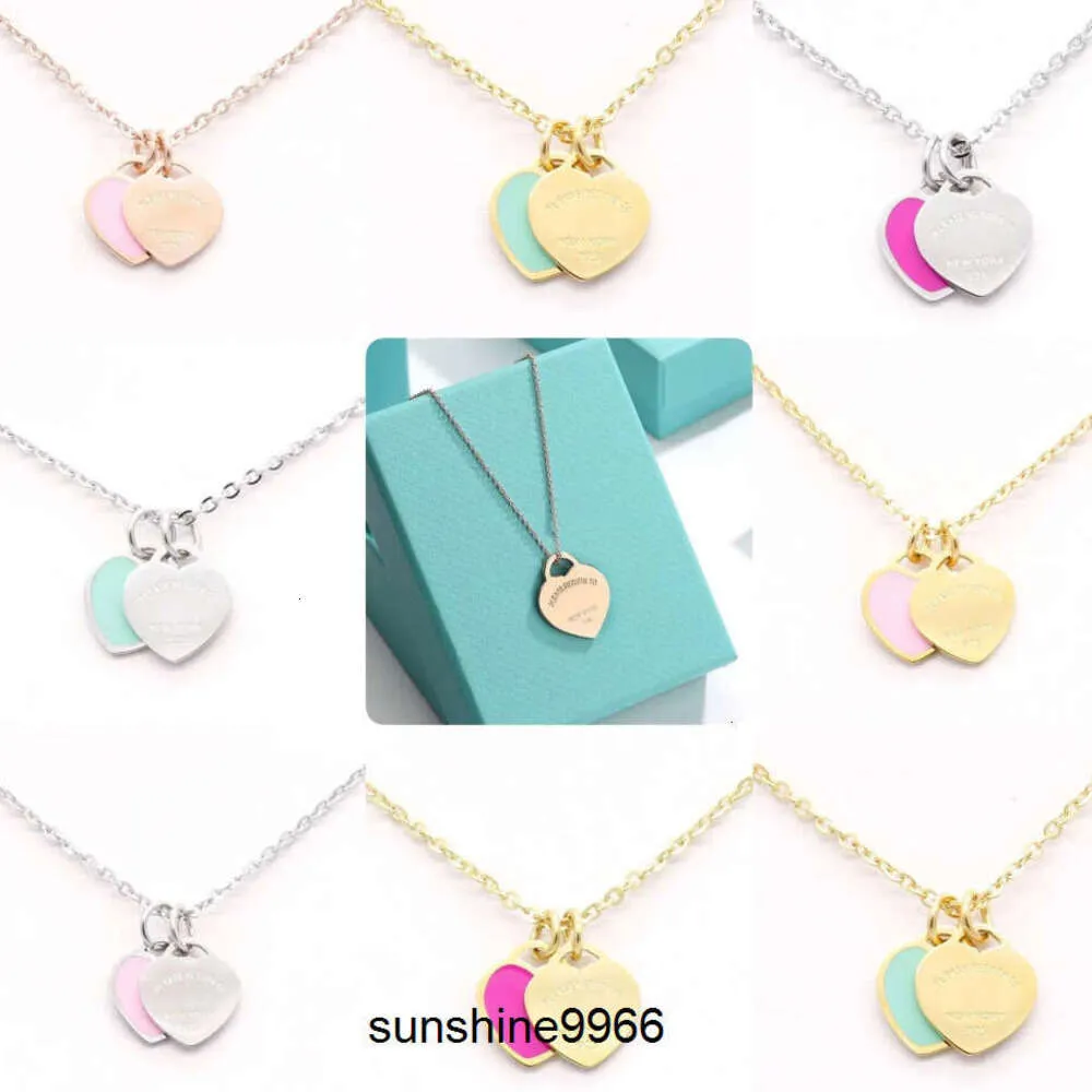 Necklaces Womens Heart 925 Necklace Designer Jewellery Chains Pendant Stainless Steel Charm anniversary Gift for Women Gold Plated Isms