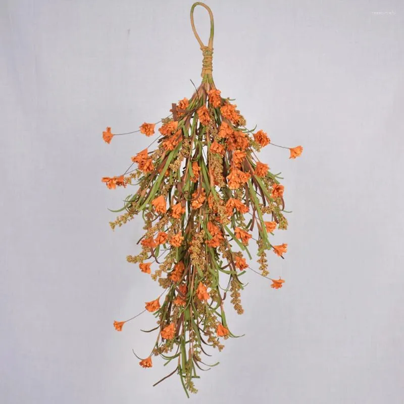 Fleurs décoratives 2pcs Fabrication de grâces faits à la main porte d'entrée Garland Simulate Oreilles de grain suspendues ornements de couronne