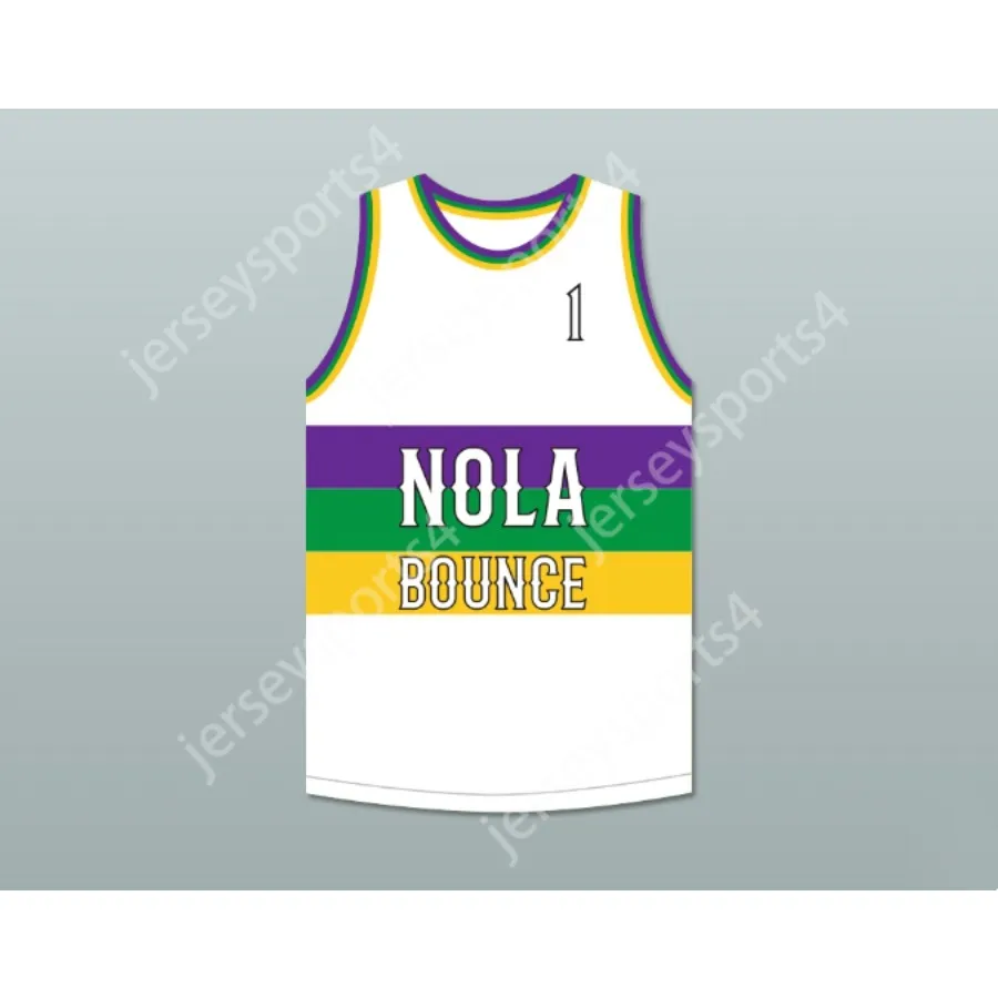 Custom tout nom n'importe quelle équipe MC T. TUCKER 1 NOLA BOUCHE BLANC BASKETBALL TOUCHE TIME TIME S-6XL