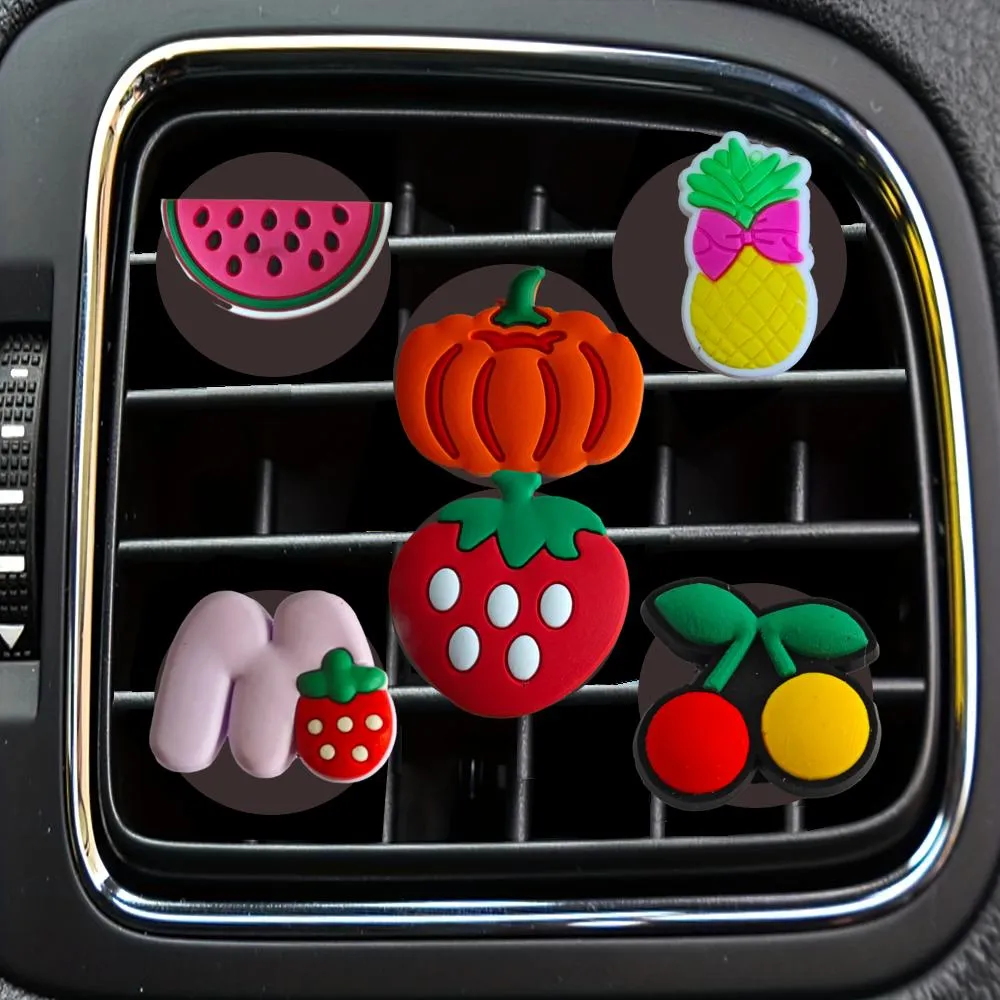 Dekoracje wnętrz Owoce i warzywa kreskówka samochodowa wentylacja klipsowy na klipsy do odżywki do biura domowy odświeżacz OT3V1