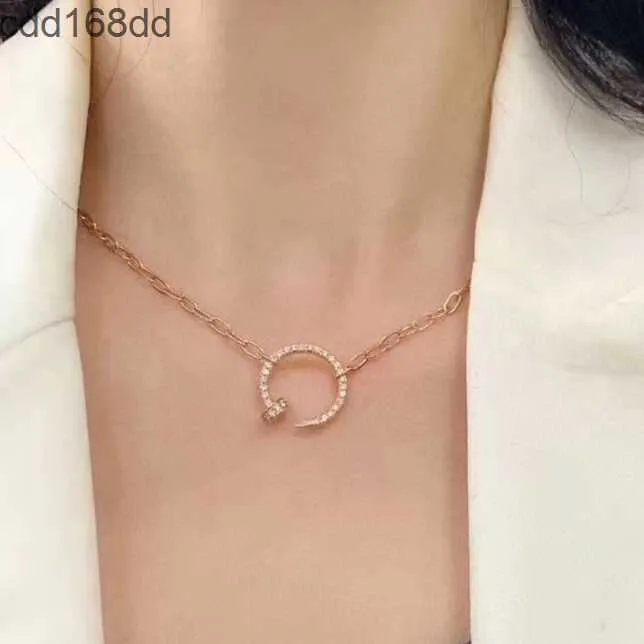 Подвесные ожерелья ожерелья для ногтей серии серии Clou Подвесное золото 18 тыс. Для женщин -дизайнера для мужчины Diamond T0P Advanced Material