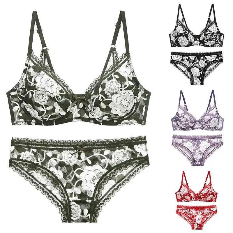 Bras Sets 2023 Sexy Bikini Letter Rhingestone Bra Brief Push Up Women Lingerie Panties Set Party Underwear Y240513