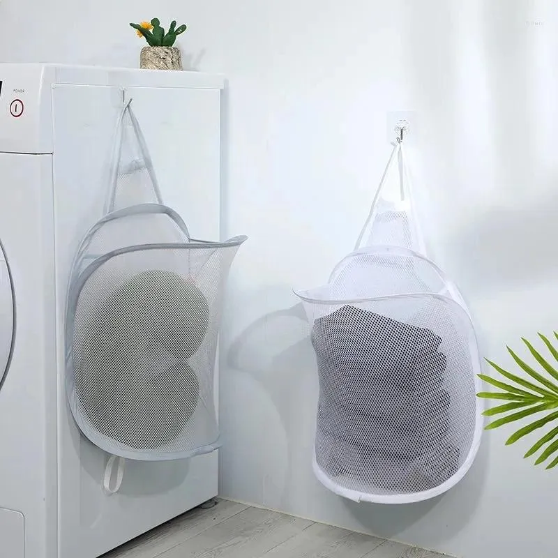 Torby na pranie proste styl kosza na ścianę Składane gospodarstwo domowe Brudne ubrania do przechowywania wielofunkcyjne wiszące
