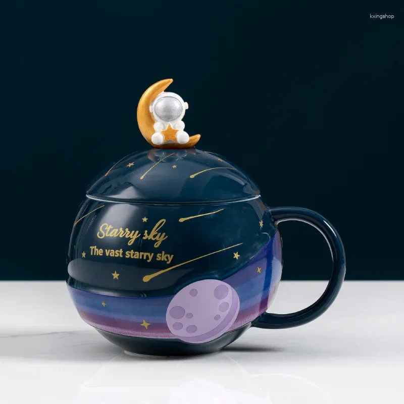 Mokken Ceramic Mug Planet Coffee Cup ongewone thee Kawaii kopjes origineel kerstcadeau