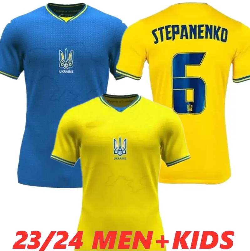 2021 2022 Ukraina Mens Soccer Jerseys Zinchenko Malinovskyi Yarmolenko Sudakov Konoplyanka 21 22 Hem- och bortplatser Fotbollströjor Korta ärmen Vuxna uniformer