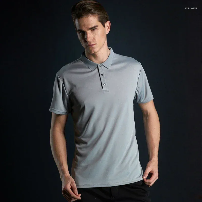 Polos maschile di alta qualità Quick secco a secco maschile multicolore maschile camicie grigio da lavoro grigio camicia casual camicia più taglie taglie xxxl 4xl top per ragazzi