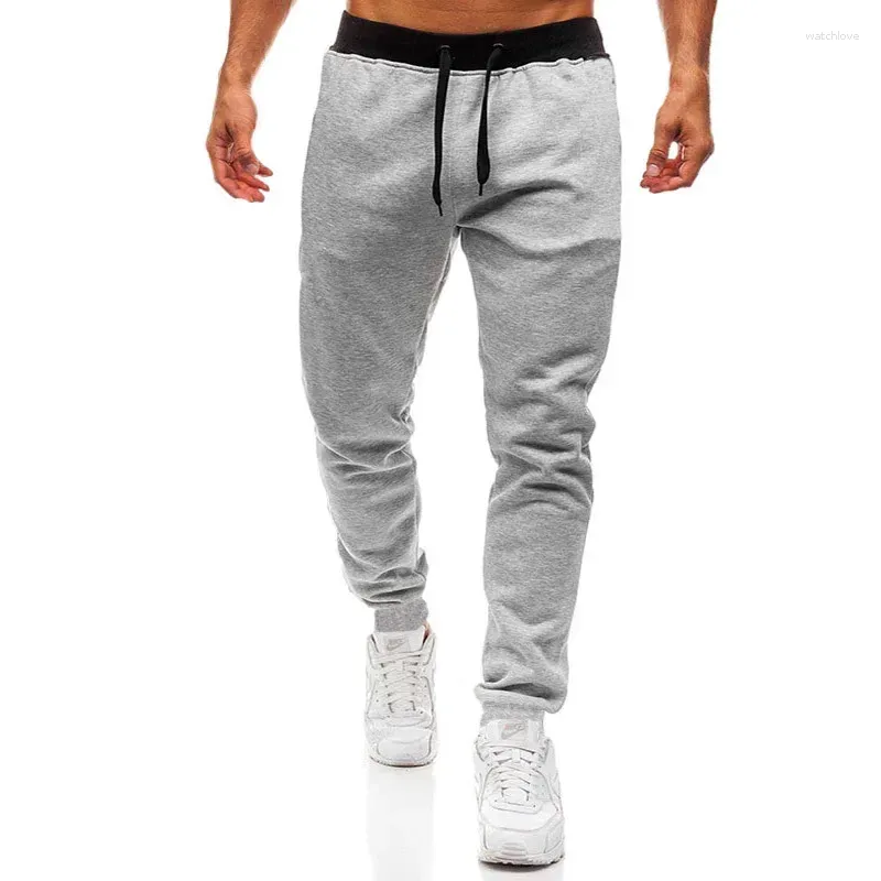 Pantalons masculins 2024 10 Color Automne Men / femmes Joggers Marquez un pantalon masculin pantalon décontracté Jogger Fitness